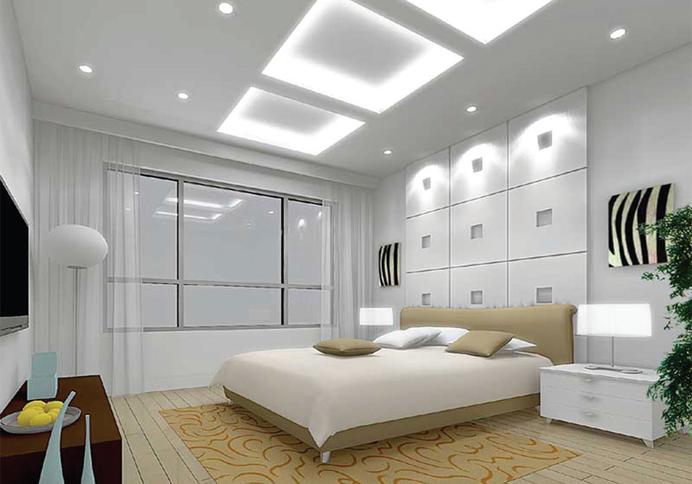 Современный Потолок В Спальне Фото